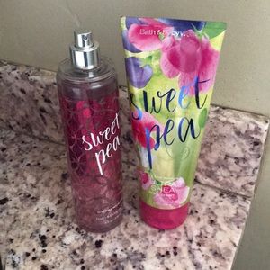 Sweet Pea lotion and perfume